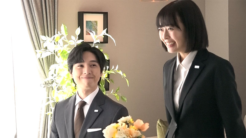 森七菜と坂東龍汰が出演する「株式会社プレサンス」の新CMメイキング