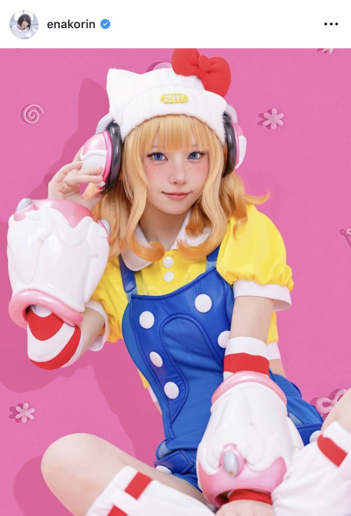 「Overwatch」ジュノ(ハローキティスキン)のコスプレ姿