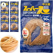 【超早ゆで90秒｜米100％国産麺】スーパー麺 中太麺 (6食セット)