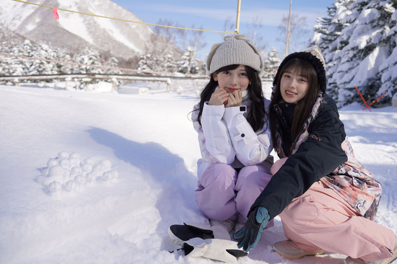 『乃木坂、逃避行。』SEASON4に出演する池田瑛紗と矢田萌華、雪の上に並んだものは？