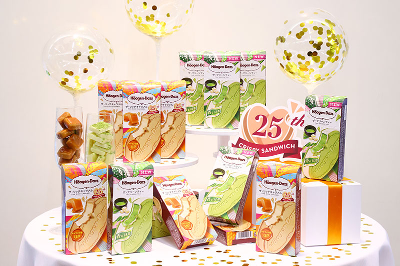 「ハーゲンダッツジャパン クリスピーサンド 25周年PR発表会」より