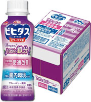 [冷蔵] ビヒダス 便通改善 1日分の鉄分 ヨーグルト 1ケース(12本)