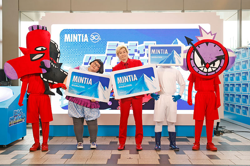 メイプル超合金が「ミンティアリフレッシュビート」PR発表会に出席