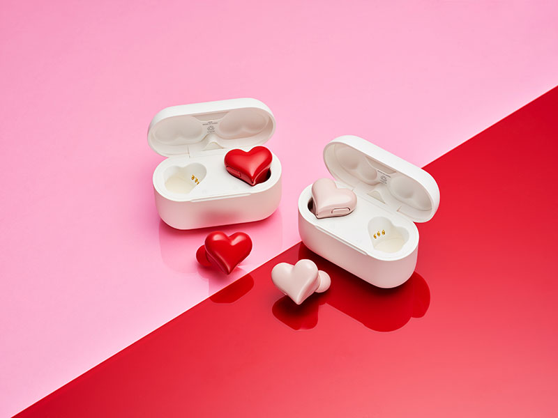 ハート型の完全ワイヤレスイヤホン「HeartBuds Pro(ハートバッズ プロ)」