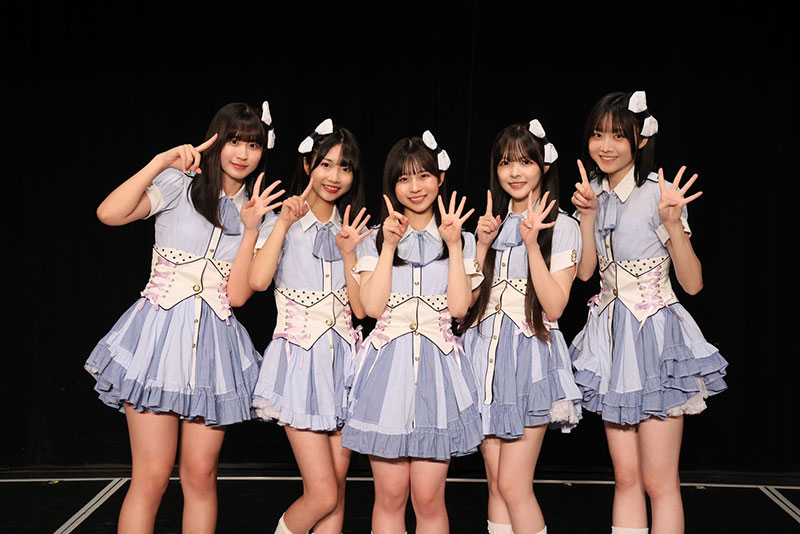 SKE48 14期生、左から池田有沙・飯田ゆら・矢島凪・中尾楓華・竹下茉莉花
