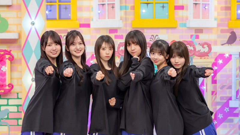 『乃木坂工事延長中』に出演する賀喜遥香、金川紗耶、矢田萌華、海邉朱莉、長嶋凛桜、岡本姫奈