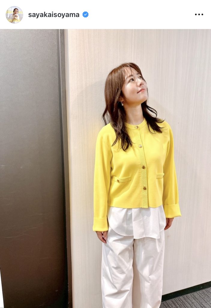 パンツスタイルでフジテレビ系「ぽかぽか」に出演