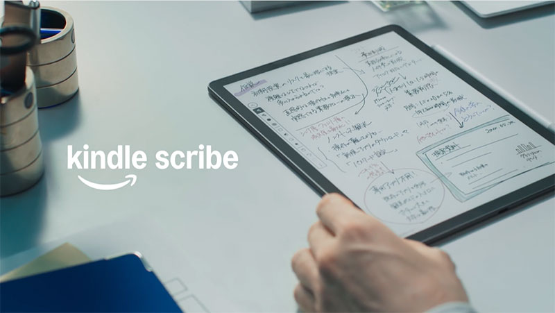 電子書籍リーダー「Kindle Scribe」新WEB CM「考える人は、書くを止めない篇」より