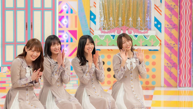 『乃木坂工事延長中』に出演する田村真佑、遠藤さくら、大越ひなの、弓木奈於
