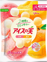 [冷凍] 江崎グリコ アイスの実 白桃黄桃 84ml×24袋