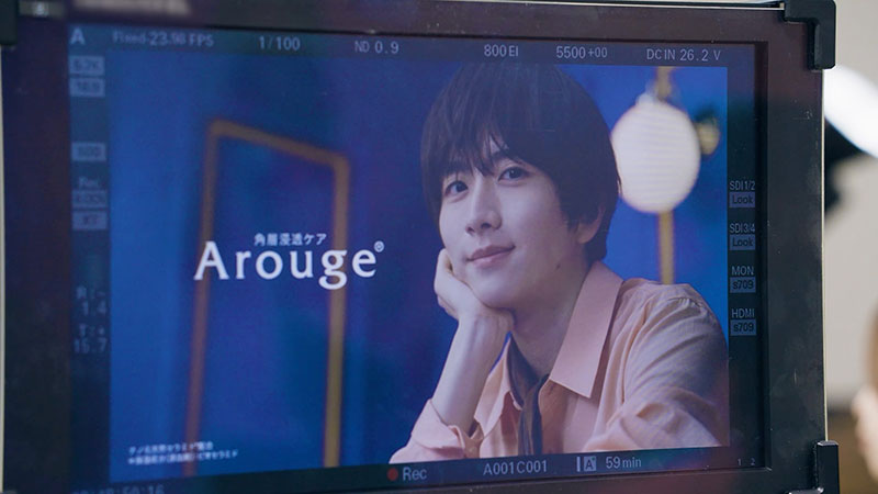 「アルージェ」新CM「敏感肌の肌トラブル」篇メイキング