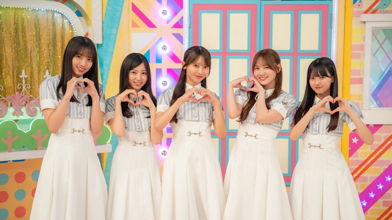 『乃木坂工事延長中』に出演する海邉朱莉、川端晃菜、黒見明香、田村、瀬戸口心月