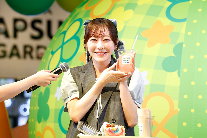 FRUITS ZIPPER・真中まなが『KAWAII FRIENDS PUKA PUKA PARK』オープニングセレモニーに出席