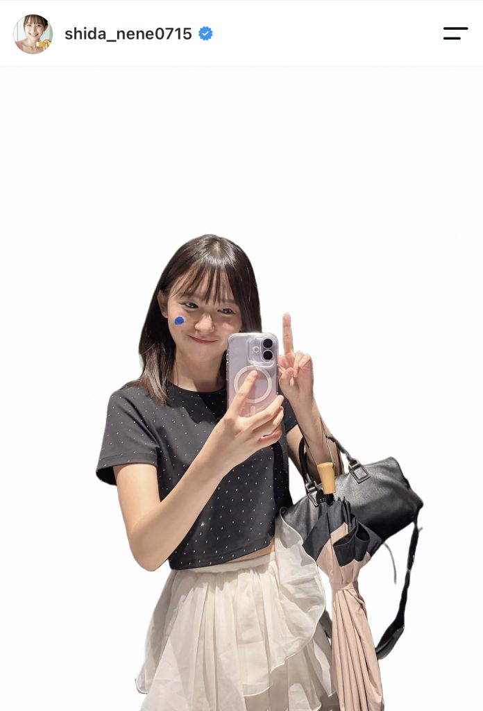 自撮り中の良い笑顔