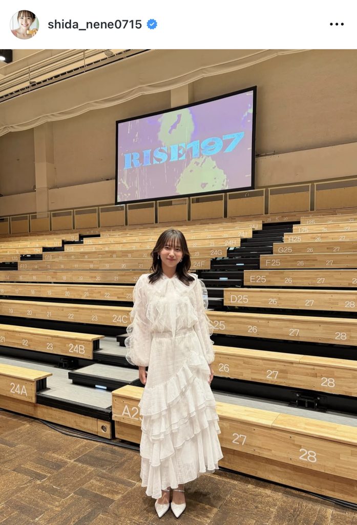 「RISE197」で見せたドレス姿