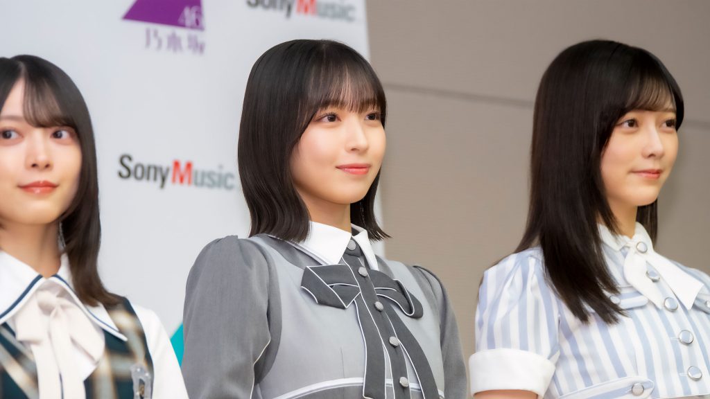 「青葉坂46オーディション プロモーション」取材会に出席した森田ひかる、大野愛実、池田瑛紗
