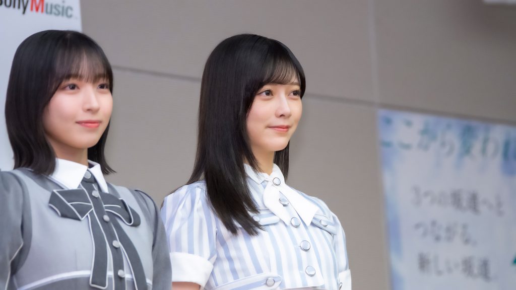 「青葉坂46オーディション プロモーション」取材会に出席した大野愛実、池田瑛紗