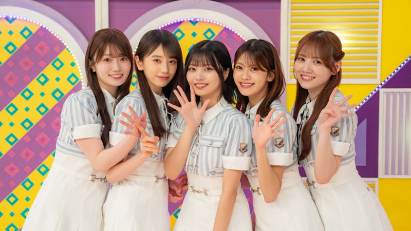『乃木坂工事延長中』に出演する愛宕心響、矢田萌華、中西アルノ、奥田いろは、田村真佑
