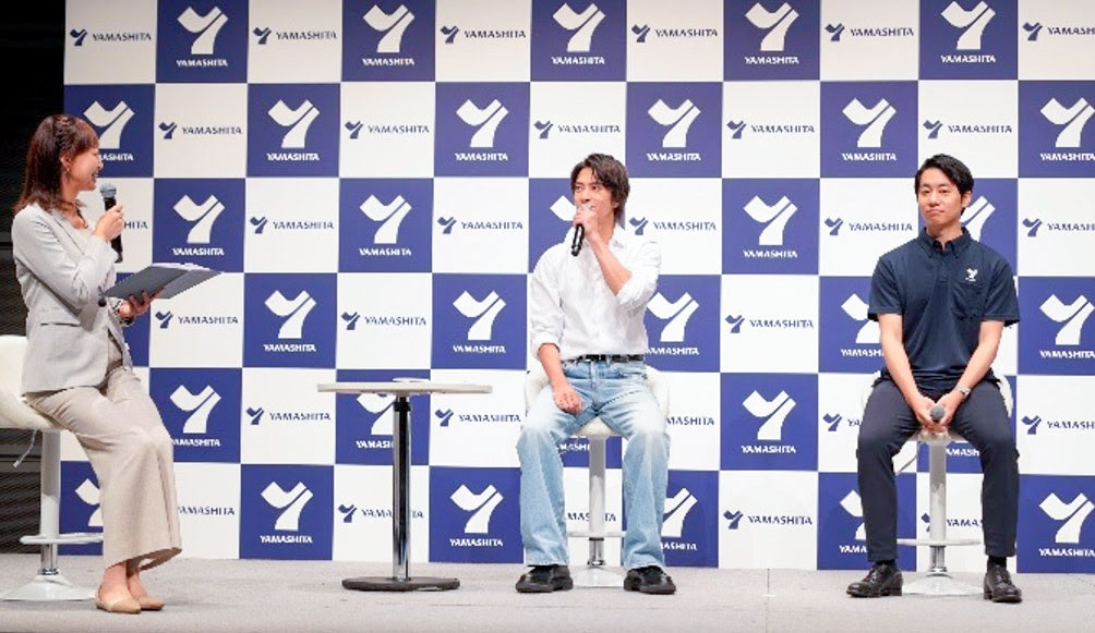 株式会社ヤマシタの新CM発表会に出席した山下智久