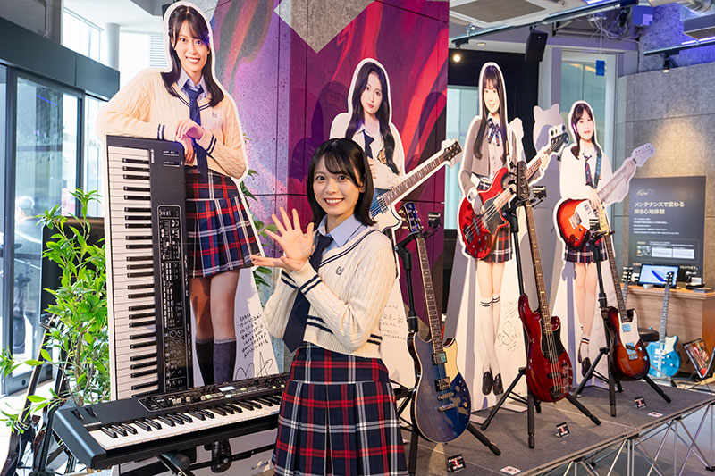 『ヤマハ ステージキーボード新製品発表会』に出席したAKB48・新井彩永