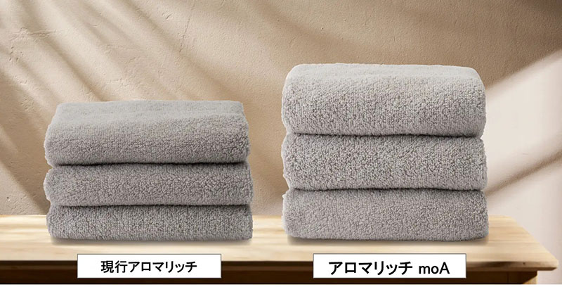 試験条件:縦型洗濯機、標準コース洗濯後、室内乾燥。柔軟剤標準量(10ml/洗濯物量1.5Kg)使用