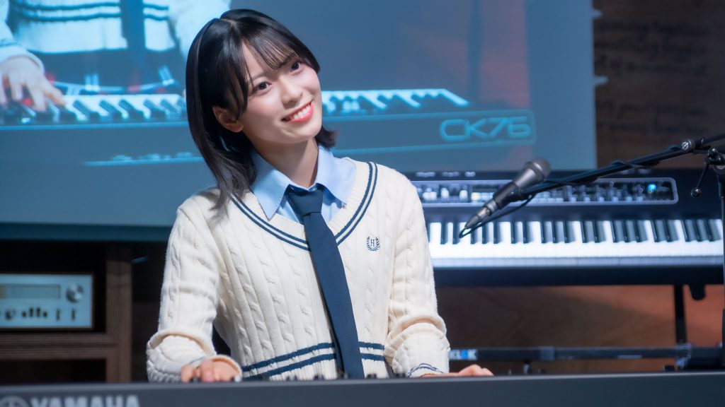 AKB48・新井彩永が『ヤマハ ステージキーボード新製品発表会』に出席