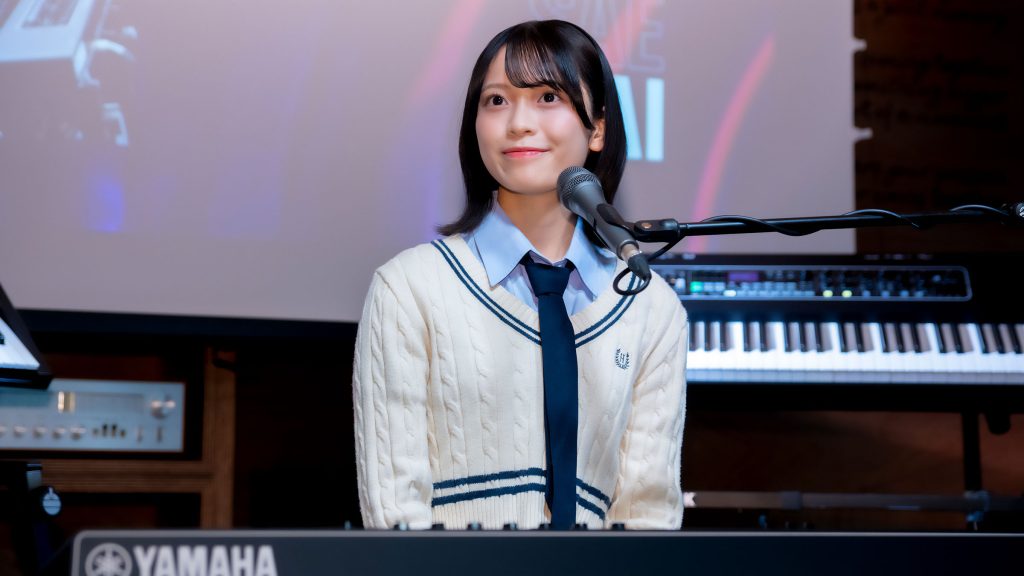 AKB48・新井彩永が『ヤマハ ステージキーボード新製品発表会』に出席