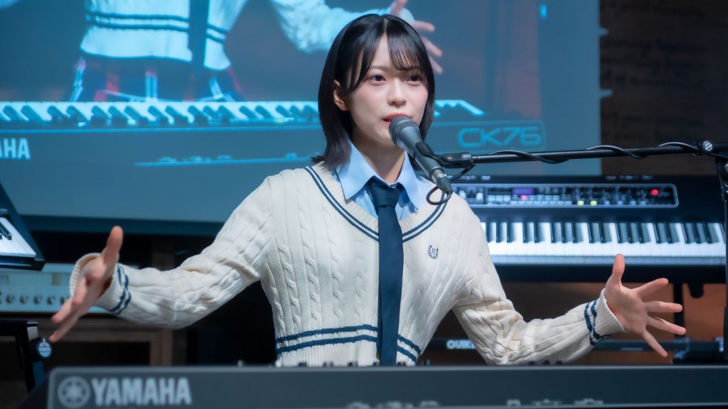 AKB48・新井彩永が『ヤマハ ステージキーボード新製品発表会』に出席