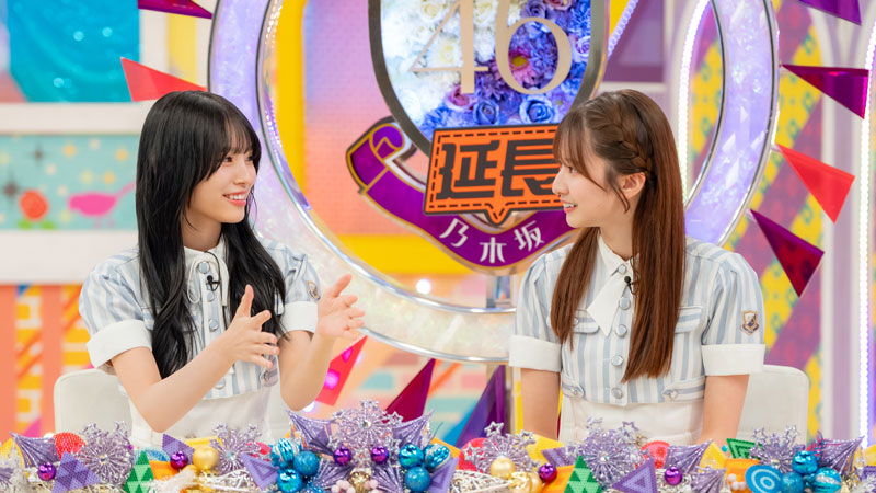 『乃木坂工事延長中』MCを務める菅原咲月(右)と森平麗心(左)
